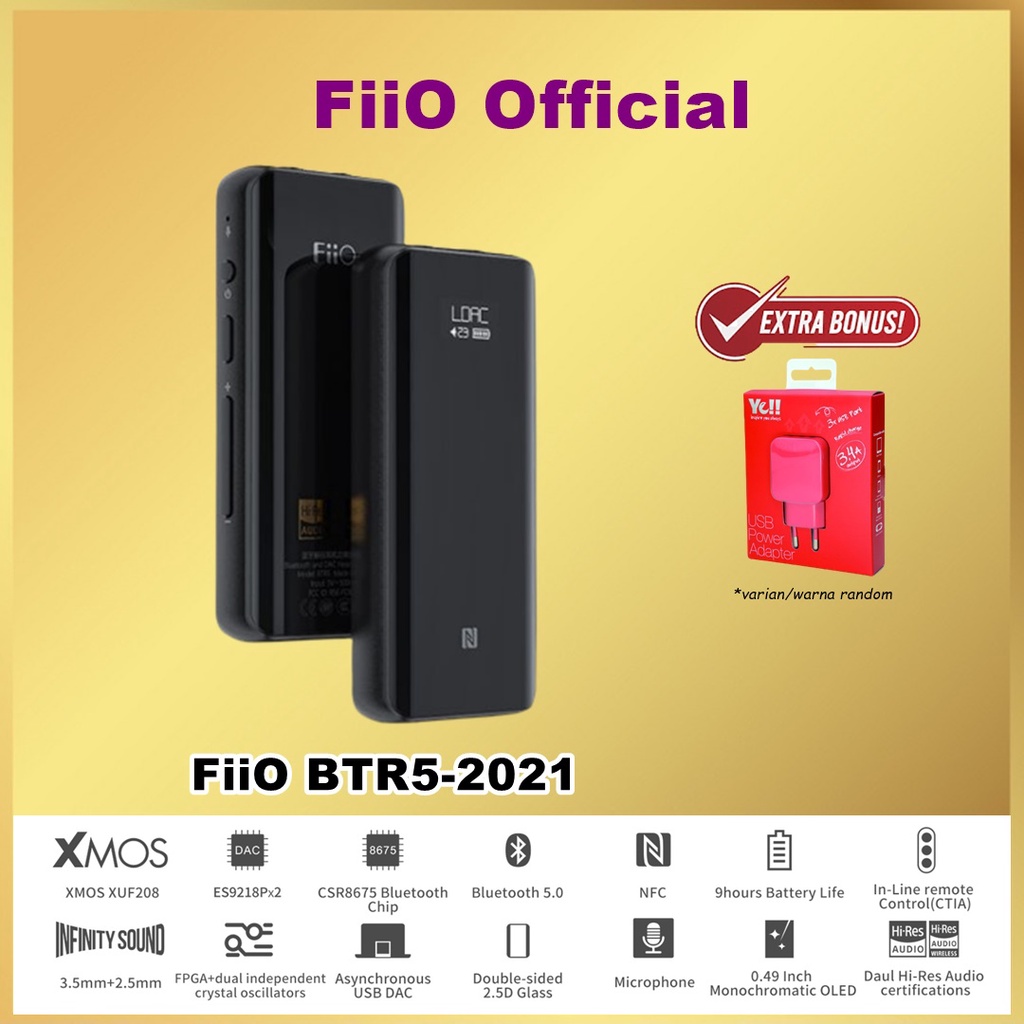 FiiO BTR5 Portable Bluetooth Amplifier with Dual DAC Chipset BTR 5