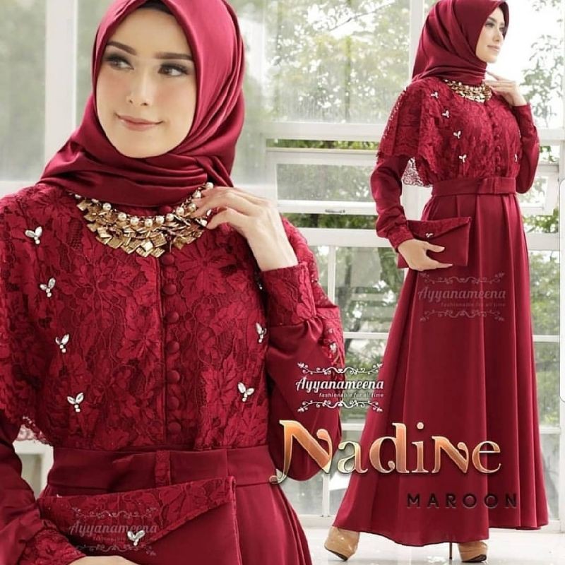GAMIS BRUKAT NADINE DRESS GAMIS KONDANGAN GAMIS REMAJA