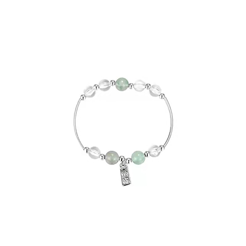 Amass fortunes mint hijau beaded gelang wanita In special interest Desain tinggi rasa Beruntung gela