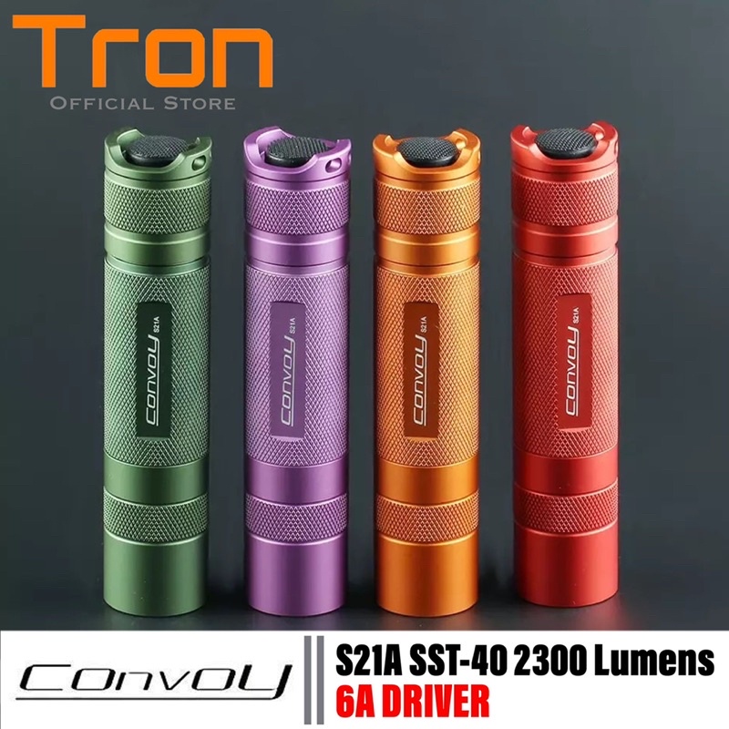 Senter Convoy S21A SST-40 6A Driver 2300 Lumens LED Flashlight