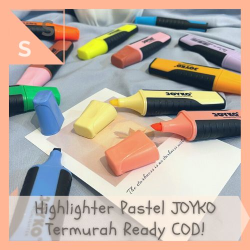 

[simplyshop] Highlighter / Spidol Marker Penanda Berwarna JOYKO ORIGINAL 100% Warna Pastel Alat Tulis Kantor Sekolah Anak Grosir
