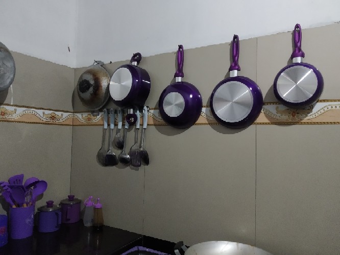 Panci Set / Wajan Set / Cookware 7pcs Supra - Ice Flower Ungu