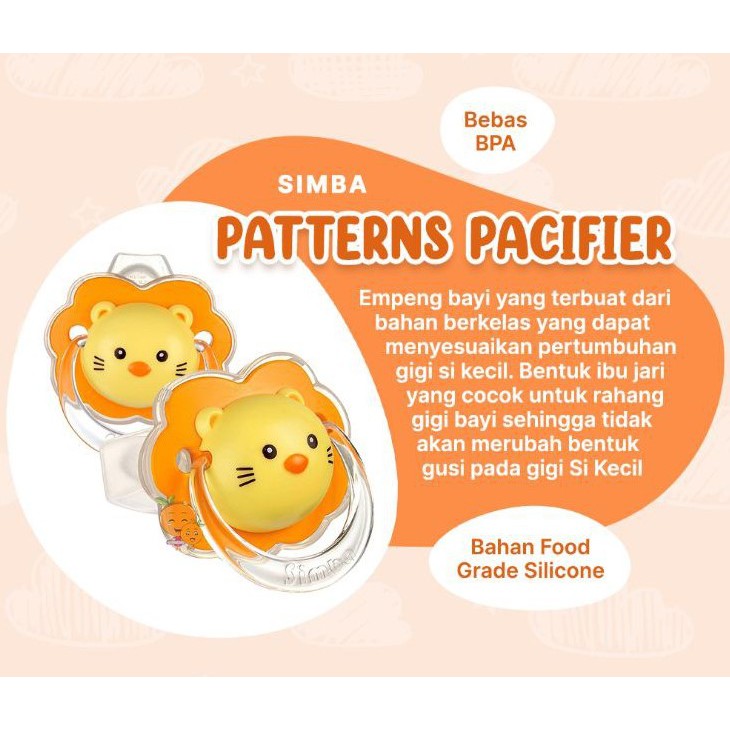 SIMBA Thumb Shaped Pattern Pacifier 0m+