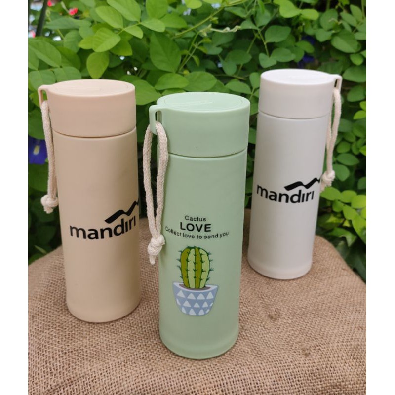 SOUVENIR BOTOL TUMBLER KACA KAKTUS CUSTOM SABLON LOGO