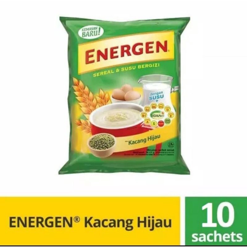 

Energen Sereal Susu Rasa Kacang hijauIsi 10sachet