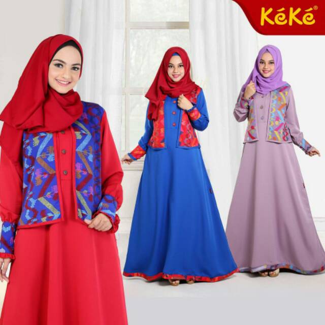 Gamis Dewasa GDK SR 17181 Original | Gamis Dewasa Keke Original | SALE Gamis Dewasa Keke | KeKe Sari