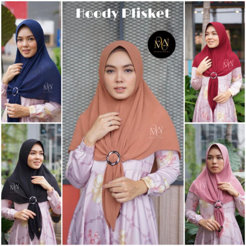 HIJAB INSTAN HOODY PLISKET RING ORI BY MAHESWARI
