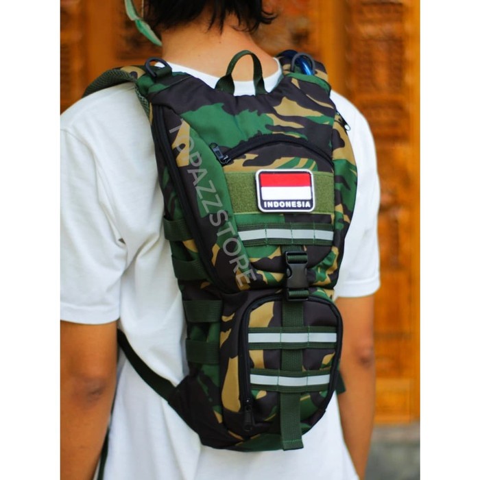 SEPATUKANTORDINAS Tas Sepeda Army Loreng Ransel Gowes Tentara TNI Hidropack Waterpack