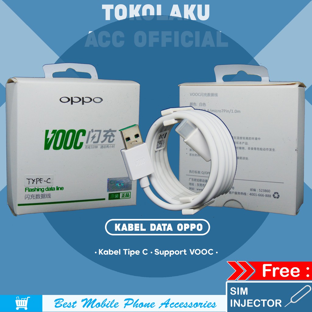 Kabel Data Oppo Original Tipe C VOOC 4A Kabel Charger Oppo Original Tipe C Kabel Oppo Original Tipe 
