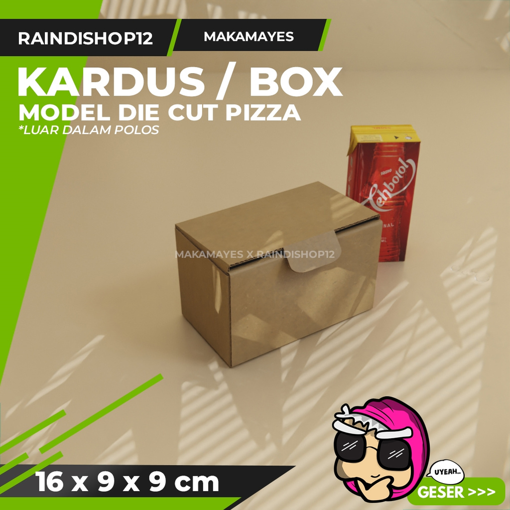 

(MIN 5 PCS) BOX 16 X 9 X 9 CM KARDUS DIE CUT PIZZA KEMASAN PACKAGING KADO
