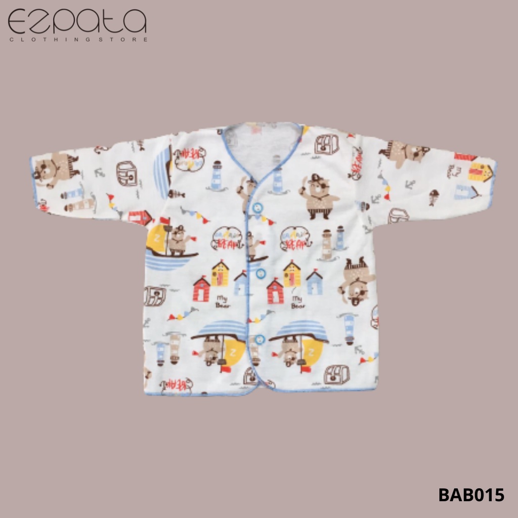 Ezpata Baju Bayi Baru lahir Lengan Panjang Usia 0-3bulan Unisex Random