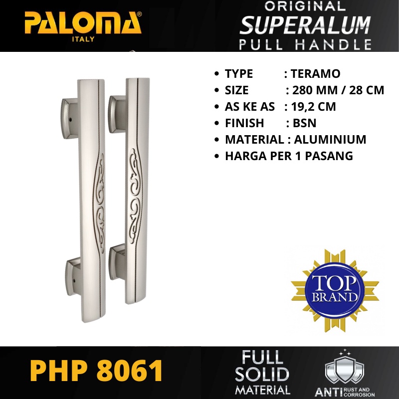 TARIKAN GAGANG HANDLE PINTU PALOMA TERAMO 280MM / PHP 8061