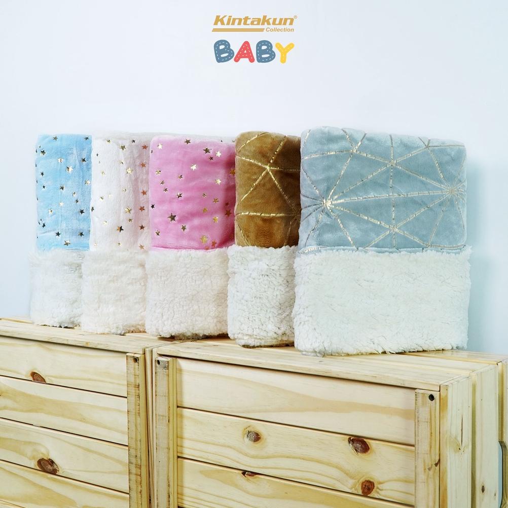 KINTAKUN SELIMUT BAYI SHERPA FOIL  76 X 102 TERLARISS...,,,,,