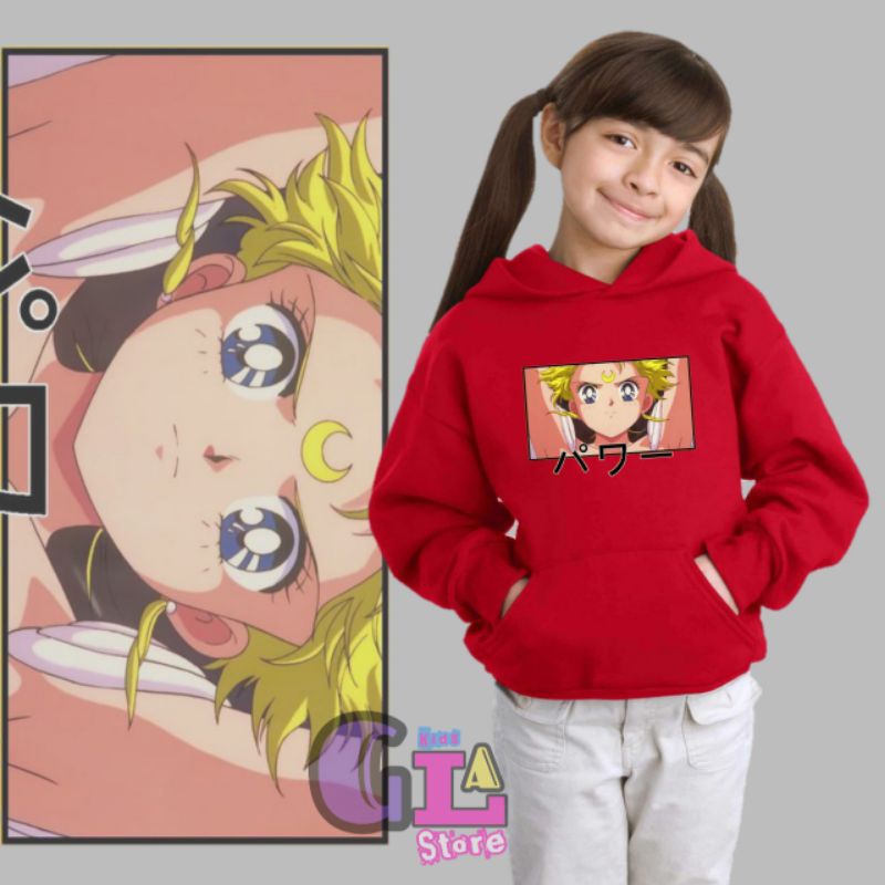 jaket sweater hoodie anime anak perempuan