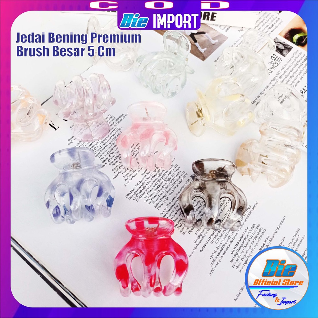 Jepit Jedai Ori Bangkok Bening Brush Premium Impor Best Seller