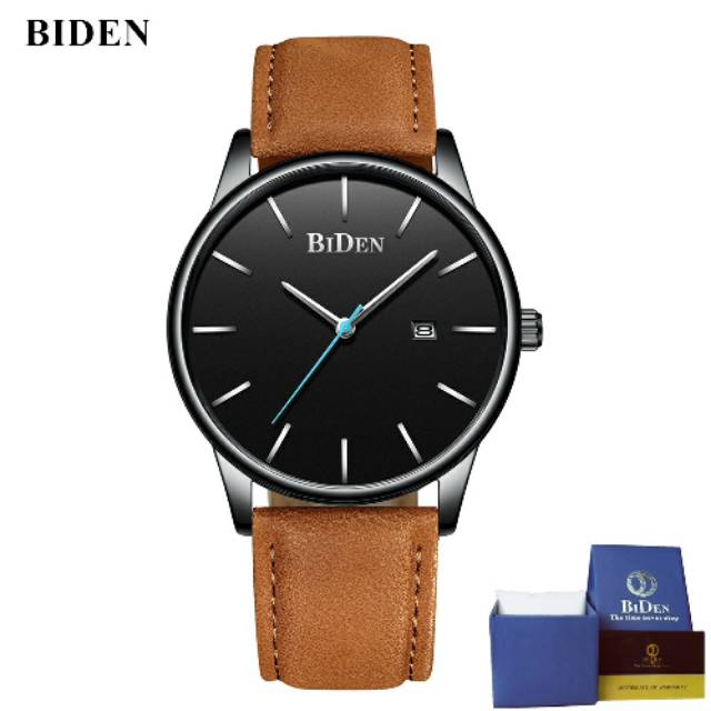 Jam Tangan Casual Biden 0169 Analog Kulit Simple Original Murah Berkualitas