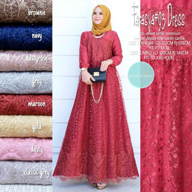 Farasya Dress #93 Tile Brukat Party Dress Big Size Jumbo xxxl Ld 130cm Gamis Brukat Jumbo Gamis Lebaran Terbaru Dress Muslimah Gaun Pesta Gamis Seragam Pernikahan Outfit Bridesmaid Gamis Broklat Jumbo Wanita xxxl Outfit Kondangan