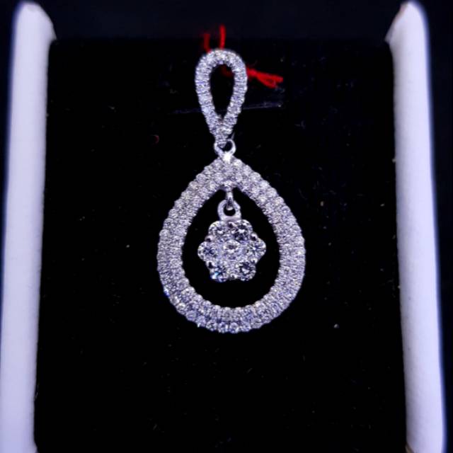 Liontin emas putib natural berlian eropa asli