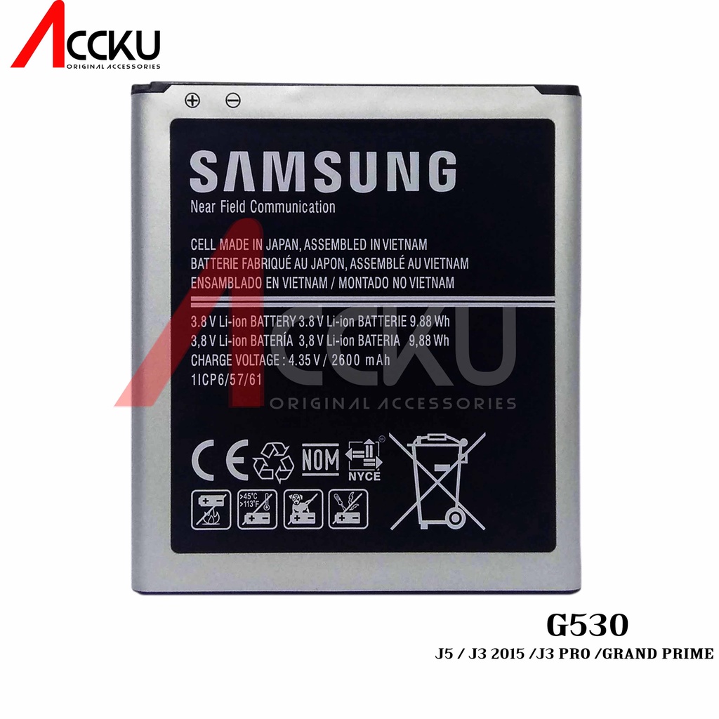 Battery HP Samsung Galaxy Original OEM 99%  Baterai Handphone J2 Prime Grandprime G530 J5 J3 J310 J2 Core A2 Core Grand Prime