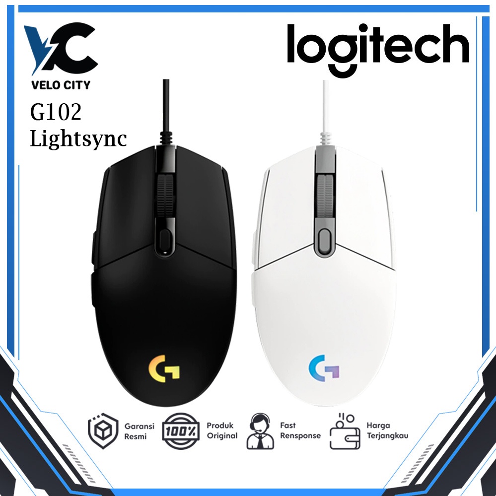 Mouse Gaming Logitech G102 Lightsync RGB 6 Button - Garansi 2 Tahun