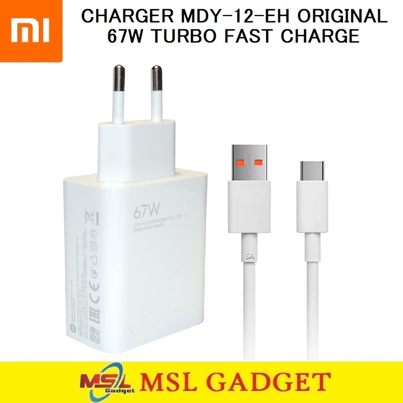 Charger Xiaomi 67W MDY-12-EH Turbo Fast Charging Original
