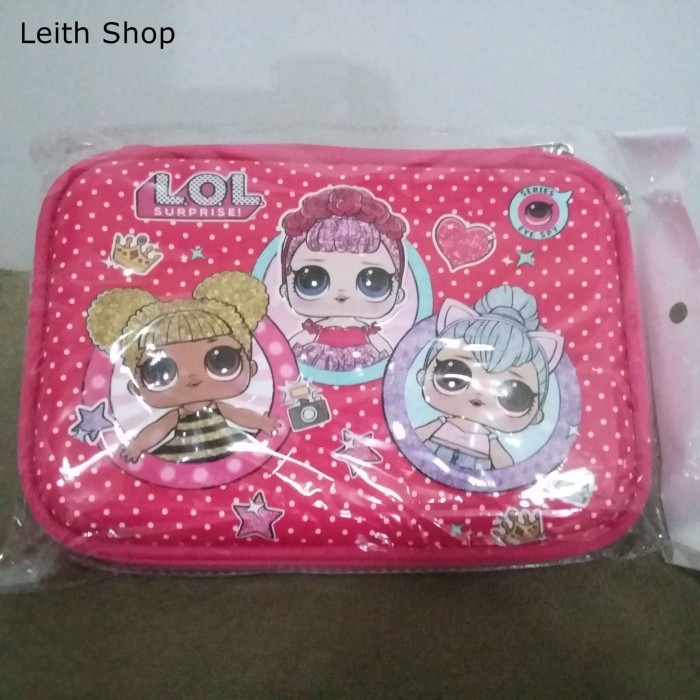 

Tempat pensil LOL besar pink L O L surprise doll dolls pouch ball