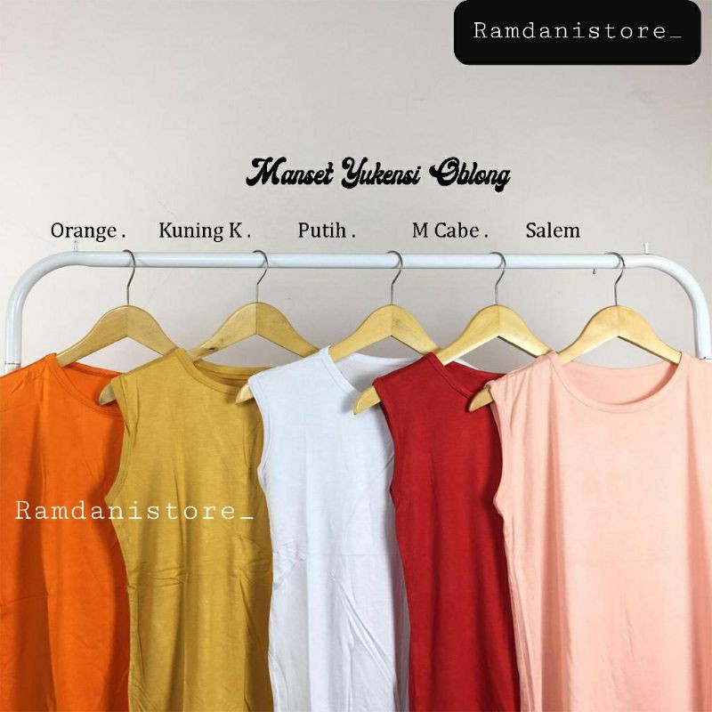 Baju Manset Tanpa Lengan Wanita Rayon Premium Standard &amp; Jumbo,Manset Lekbong, Manset Yukensi Oblong