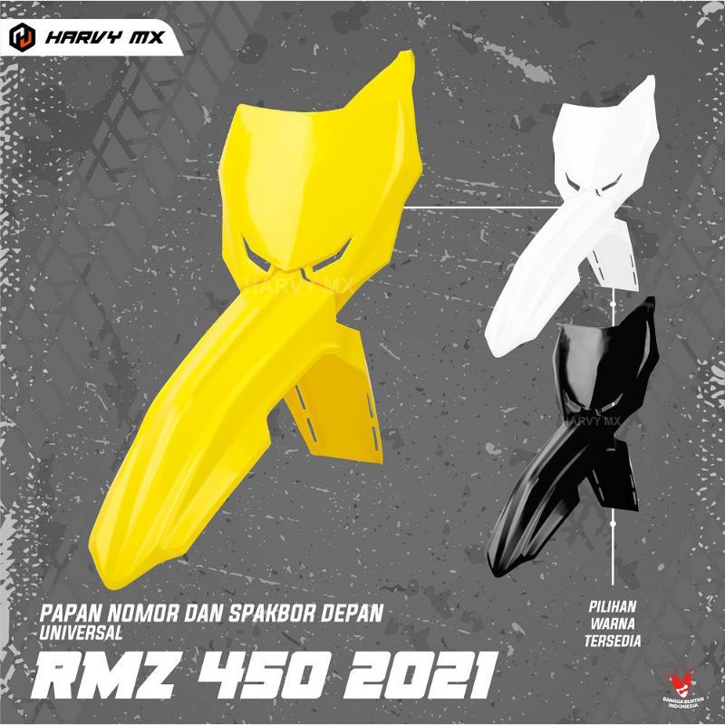spakbor depan RMZ 450 Dan papan star Nomor
