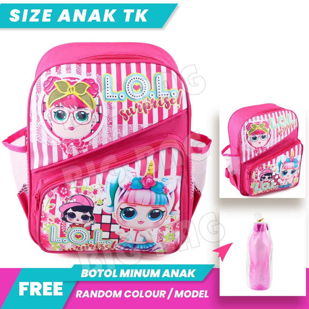 Tas Ransel Anak Perempuan Karakter - SLASH + FREE Botol Minum