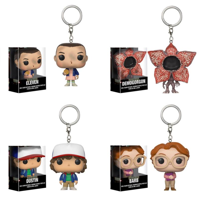 Gantungan Kunci Action Figure Stranger Things Eleven With Eggos Demogorgon Bahan Vinyl Untuk Hadiah Anak