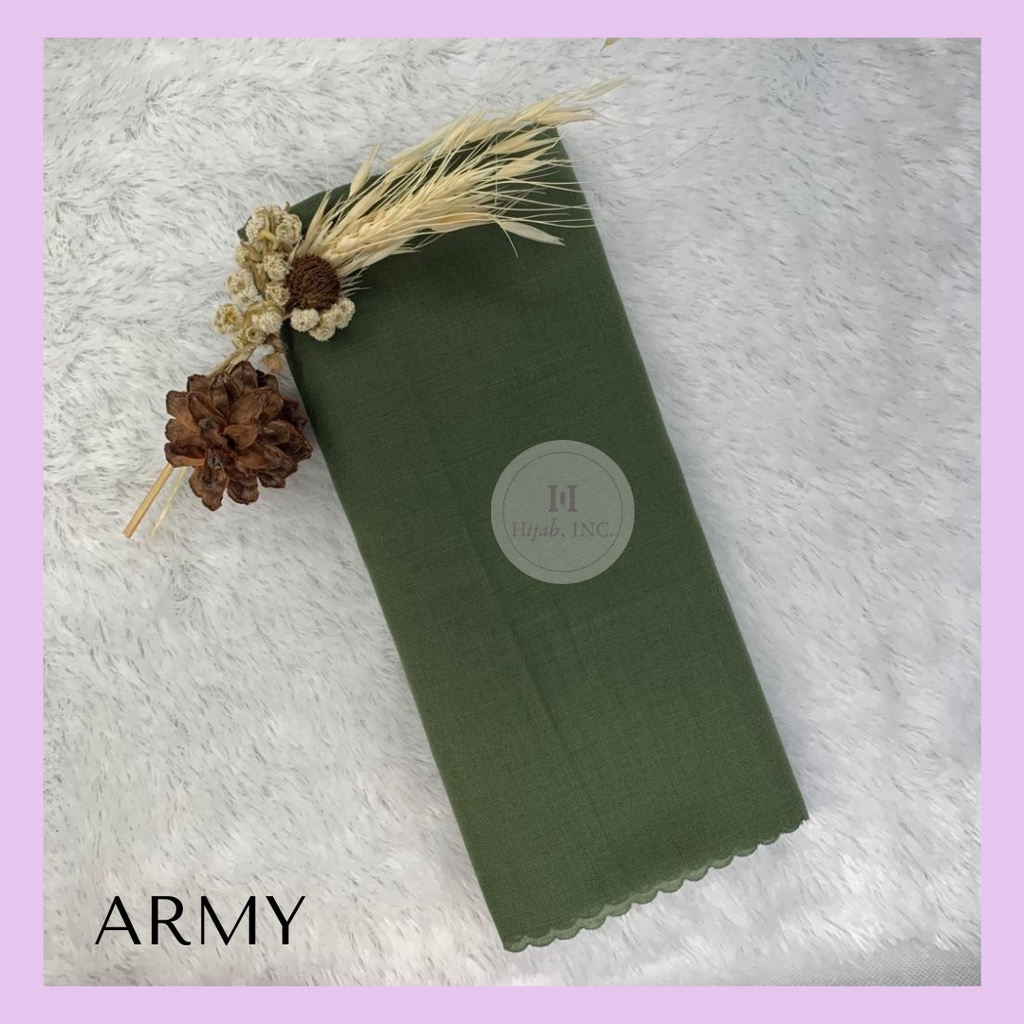 Hijabinc - Athalia Square Hijab Paris Premium Quality-Army