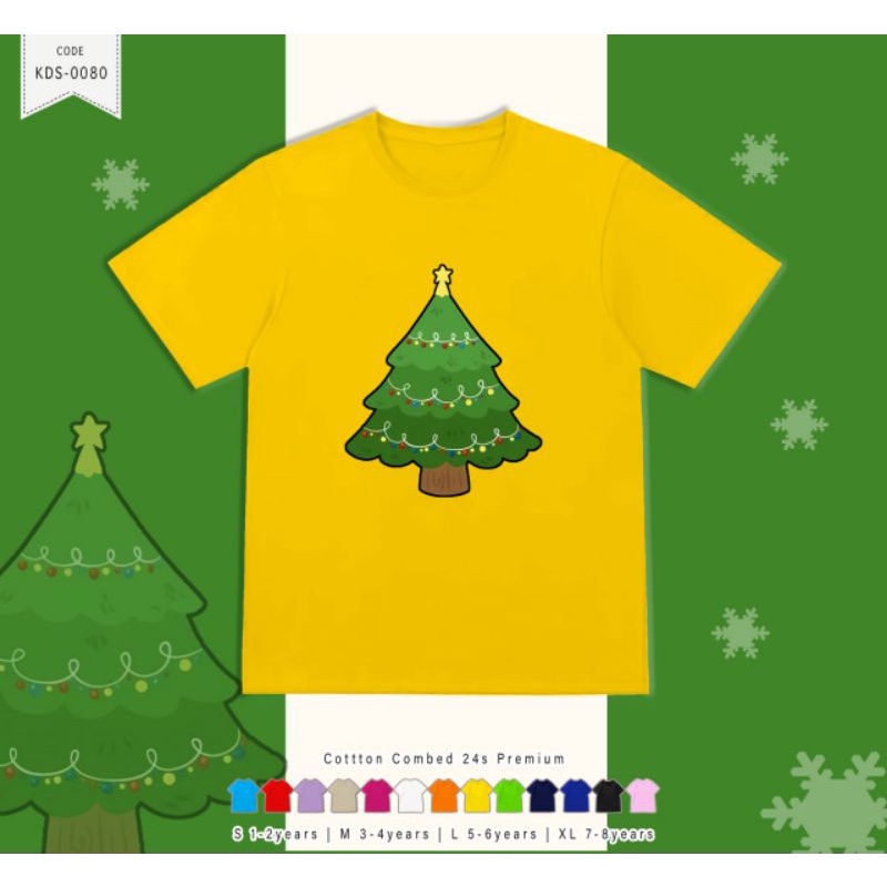 KAOS ANAK-ANAK EDISI NATAL POHON NATAL/KIDS T-SHIRT CHRISTMAS TREE