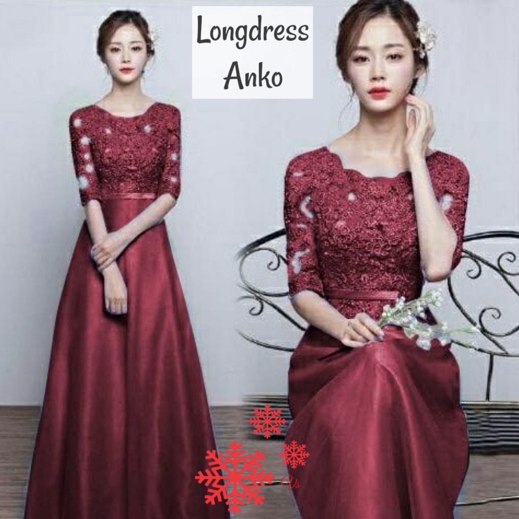 Gaun Wanita Murah Fress Brukat Casual Drews Pesta Glamour Bju Tunik Premium Sress Ibuibu Jumbo Dress