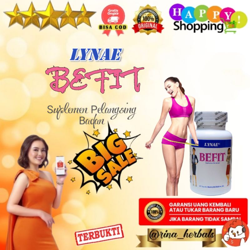 Lynae BEFIT Suplemen Obat Pelangsing Diet Detox Herbal Vitamin Penghancur Lemak BPOM Original