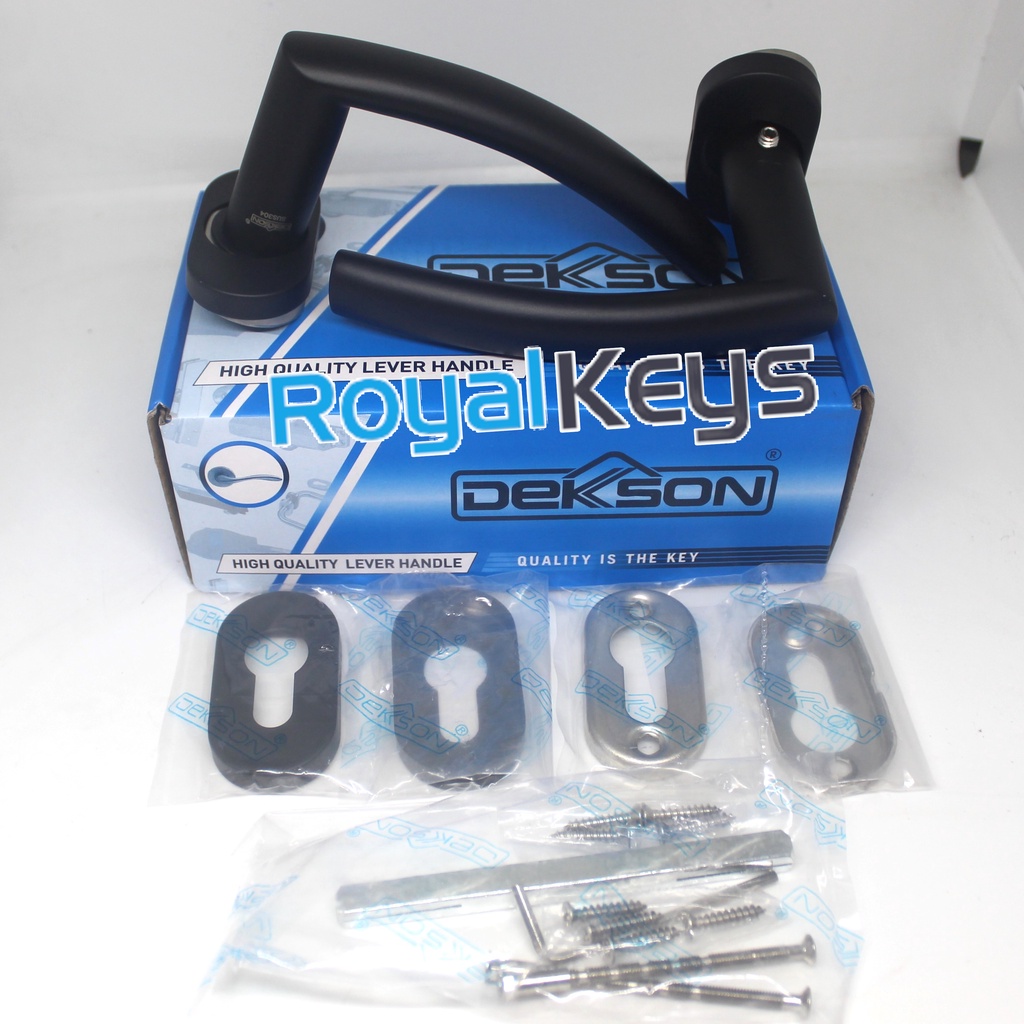 Handle Dekkson LHTR 0820 Hitam Oval Gagang Pintu Aluminium Dekson