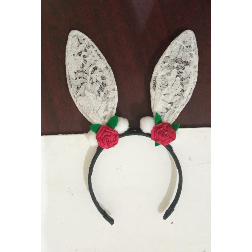 bando rabbit ear telinga kelinci kuping bandana lucu all size cute bendable