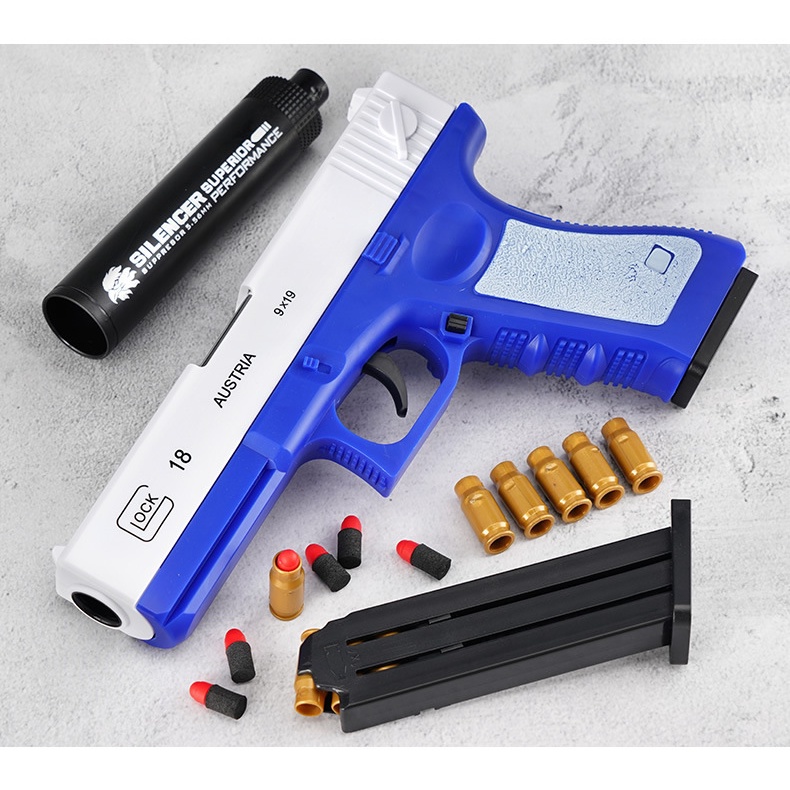 Image of Mainan Pistol Kokang Pistol Soft Shell Bullet Realistic BB Gun 222-36 #8