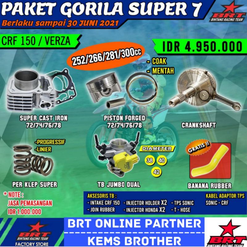 PAKET CRF BRT GORILA SUPER 7