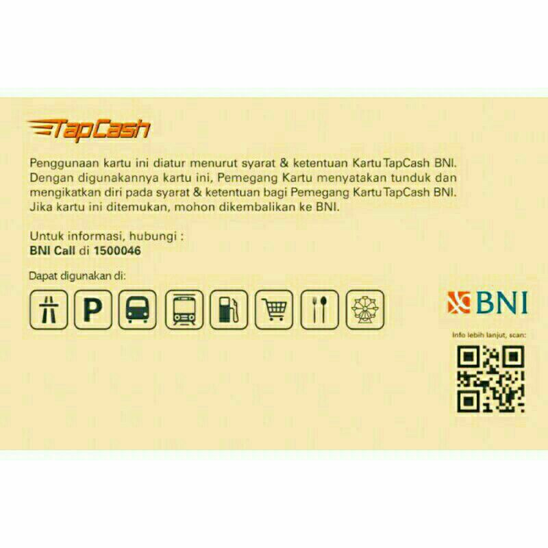 BNI Tapcash edisi Ramadhan (Orange) - Buka Puasa /Like eMONEY eTOLL Flazz or Brizzi