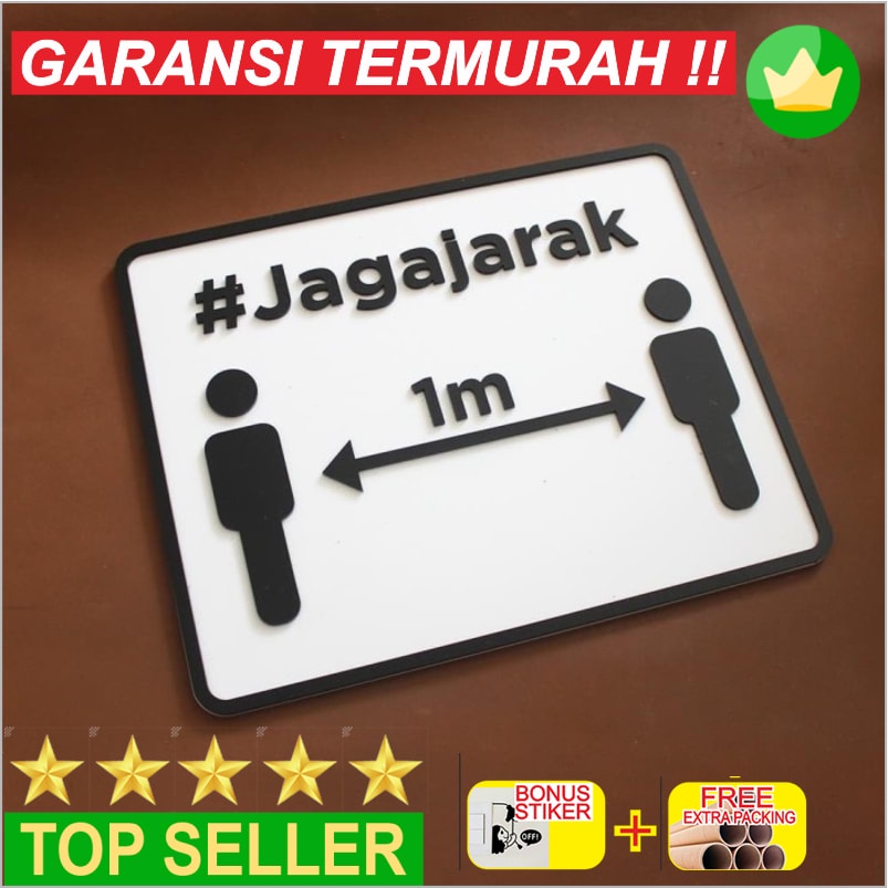

Murah Jaga Jarak Sign Acrylic | 20 x 25 cm | Sign Board Akrilik Keren