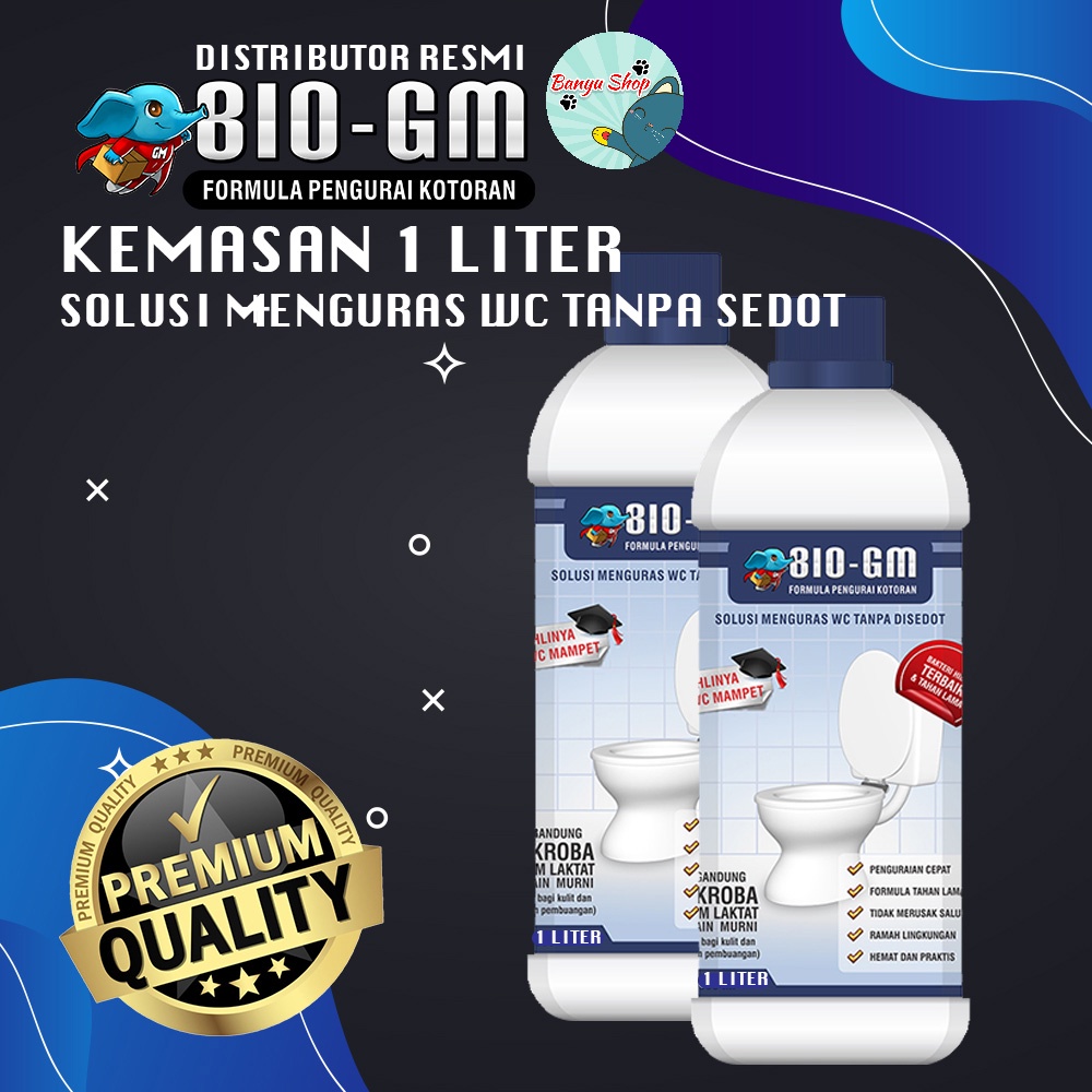 Obat Penguras Septic Tank Penuh WC MAMPET/BAU TERBAIK - Bio GM Solusinya-1 liter