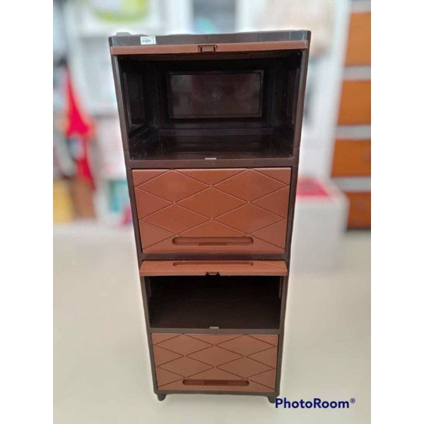 lemari plastik laci 4 susn model club' flip/rak apaterman Elco 4 susun
