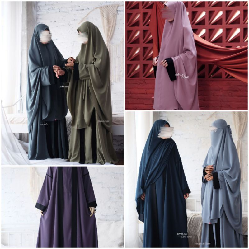 Sidra - Huur By Sidra Abaya Set Khimar bahan Fortaleza Upgrade size M - XL