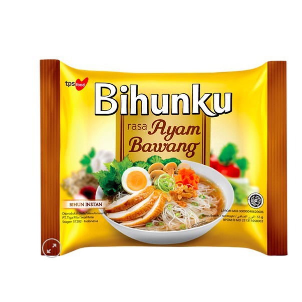 [HALAL] Bihunku Bihun Instan Rice Vermicelli 60gr Ayam Bawang / Soto / Kari Laksa / Asam Pedas