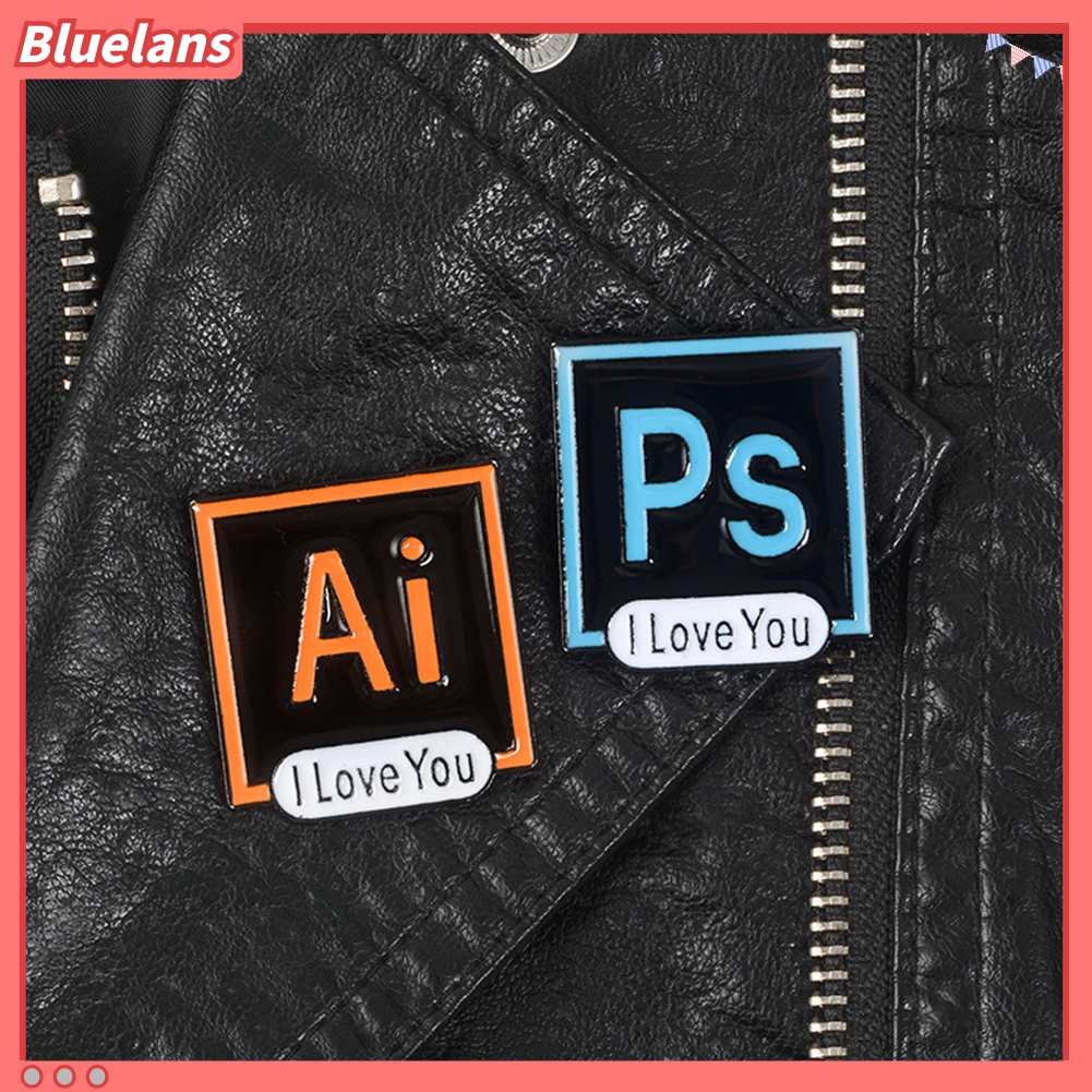Bros Pin Enamel I Love You Ilustrasi PS AI PR AU Photoshop