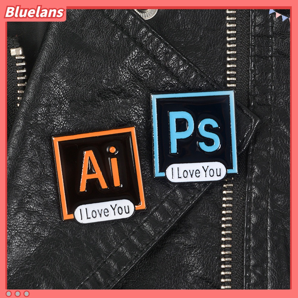 Bros Pin Enamel I Love You Ilustrasi PS AI PR AU Photoshop