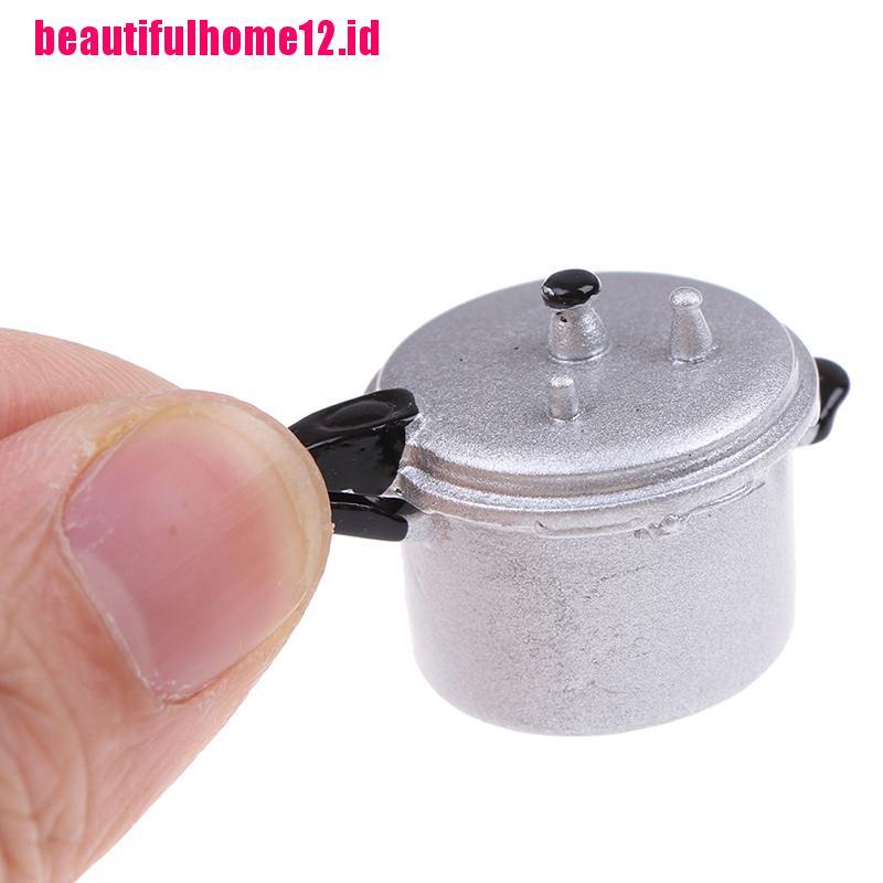 【beautifulhome12.id】Cooking Utensil Pressure Cooker Kitchen Tools 1:12 Scale Dollhouse Miniature