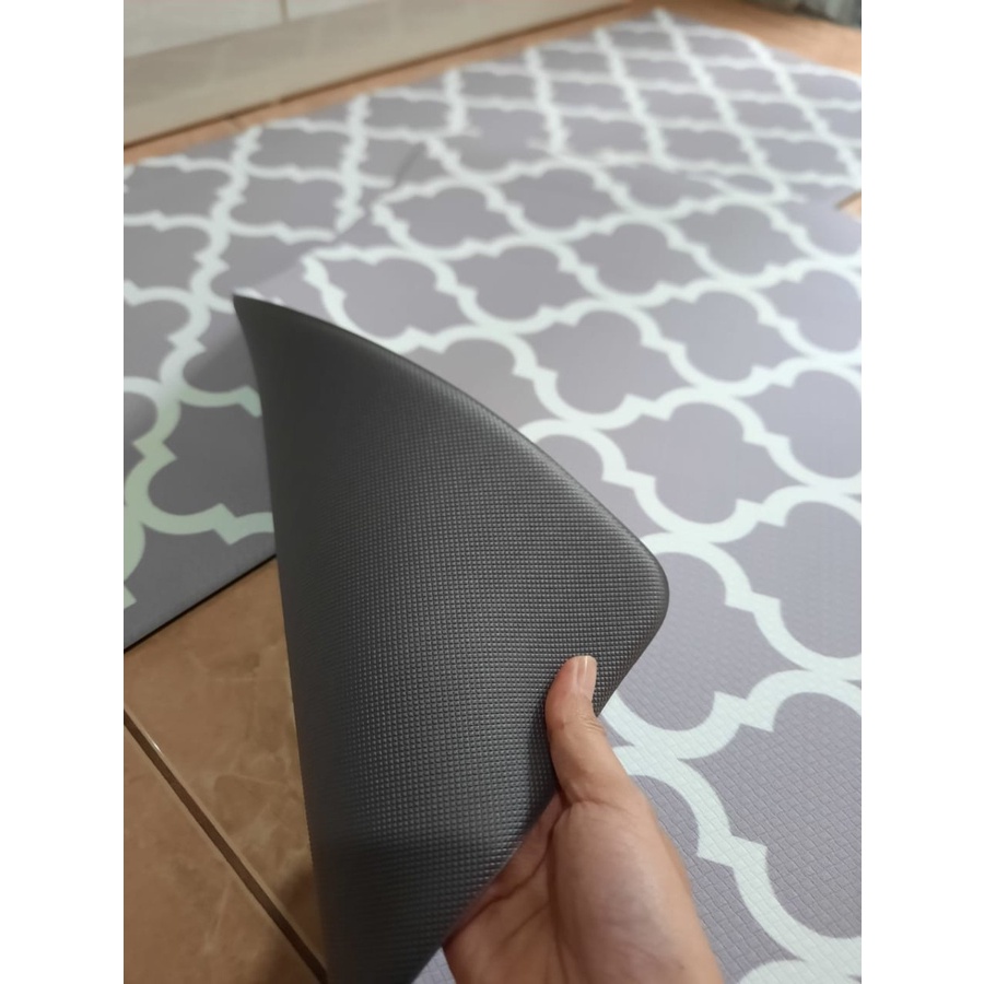 Exclusive Kitchen Mat 2 in 1 Keset Dapur Anti Slip Minimalist Grey-6