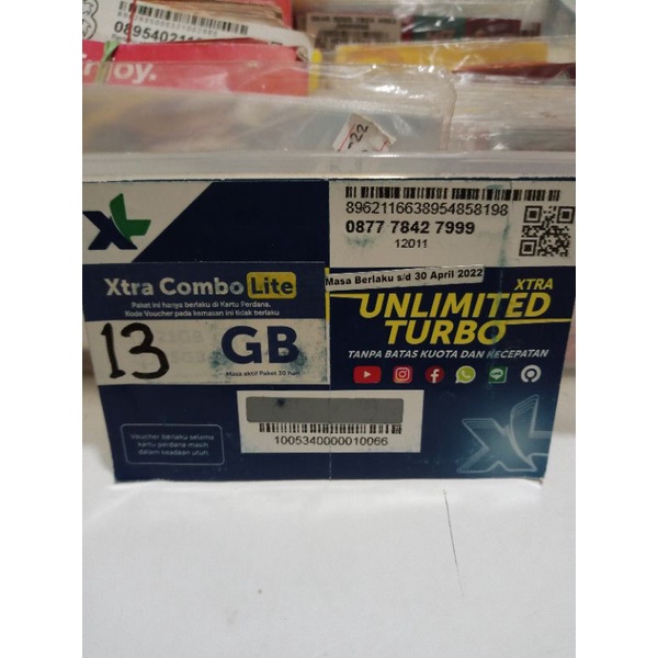 no cantik xl kuota 13 gb.