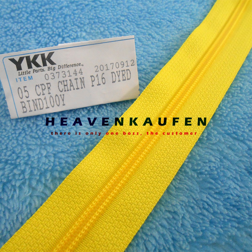 Resleting/Zipper YKK Kuning No.5 Meteran